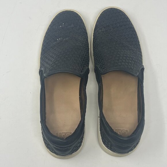 UGG women's CAS Glitter sneakers slip-on 10 stars sparkly black flats - Picture 6 of 9